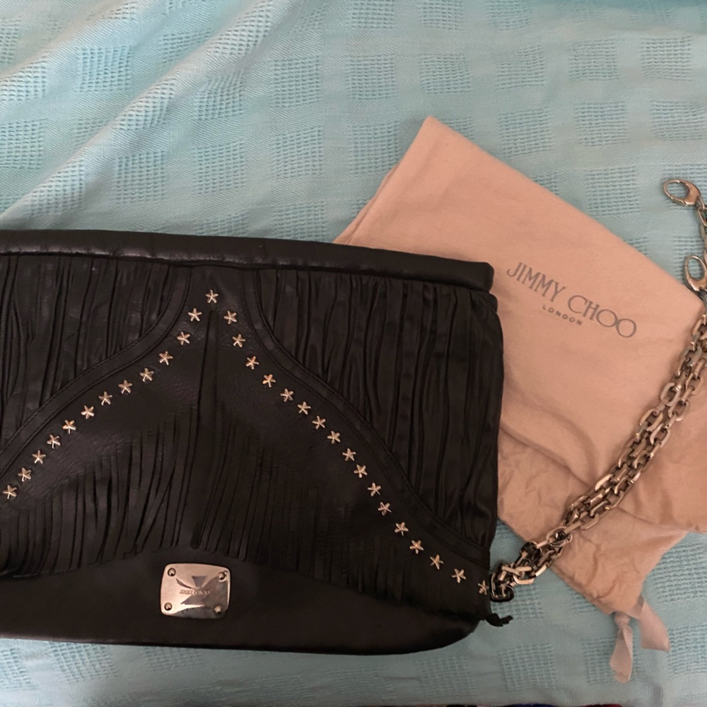 Jimmy choo shoulder/clutch